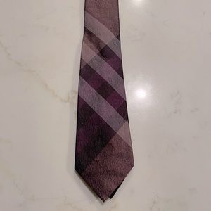 Burberry London Silk Tie Aubergine/Eggplant